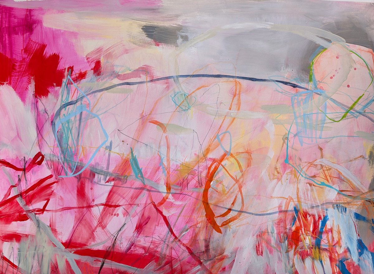 Kerri Mccabe | Original Painting | I Thought We Were Friends. | 76 X 56Cm | Artwork For Sale On Artfinder