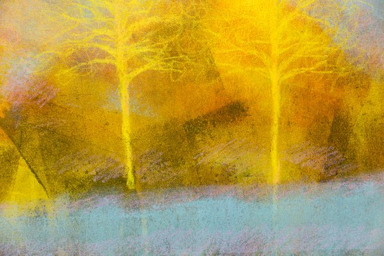 The yellow trees Large modern landscape