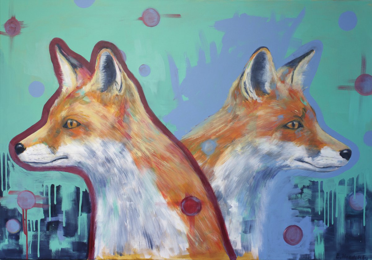 Foxes by Elisabeth Handelsby