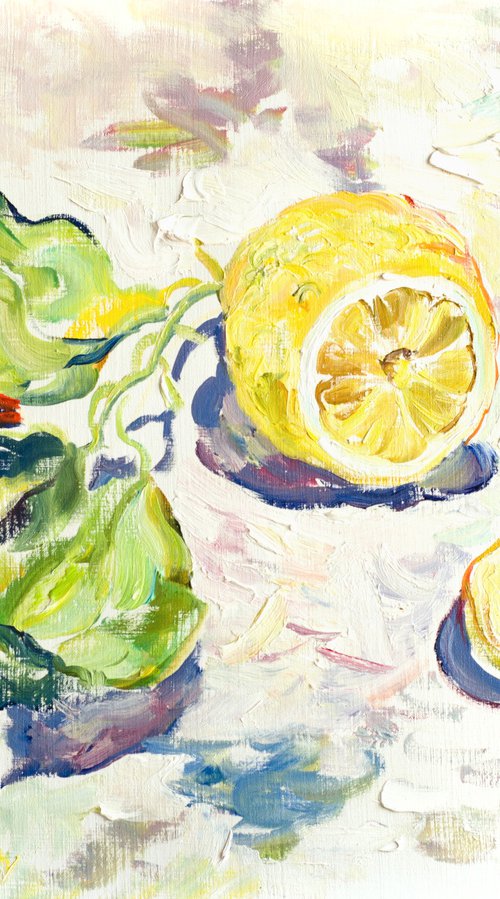 A Lemon on the Mable Tabletop by Daria Galinski