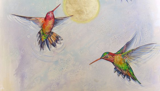 Shining Sun and Hummingbirds