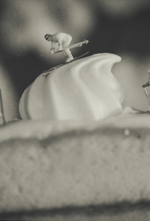 Vintage Cake Skiers by Marc Ehrenbold