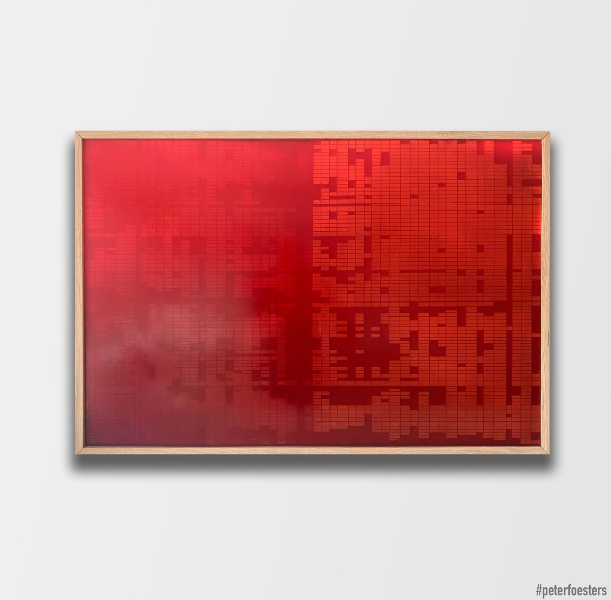 Geometric Abstract Painting By Peter Foesters, 37 X 25", Redburn Atlantic, Original Artwork