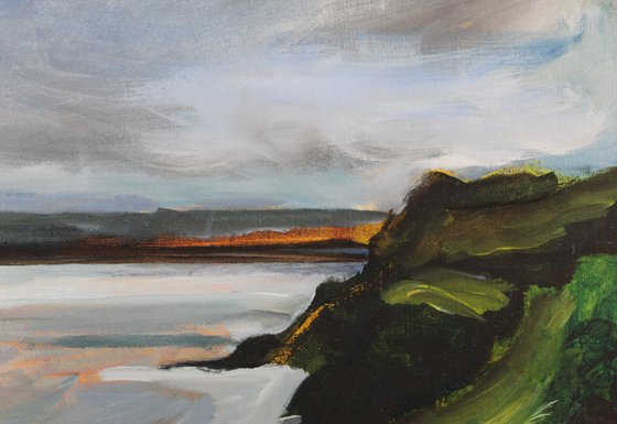 Loch Dunvegan Isle of Skye Painting - Scotland Landscape Atmospheric Scenery