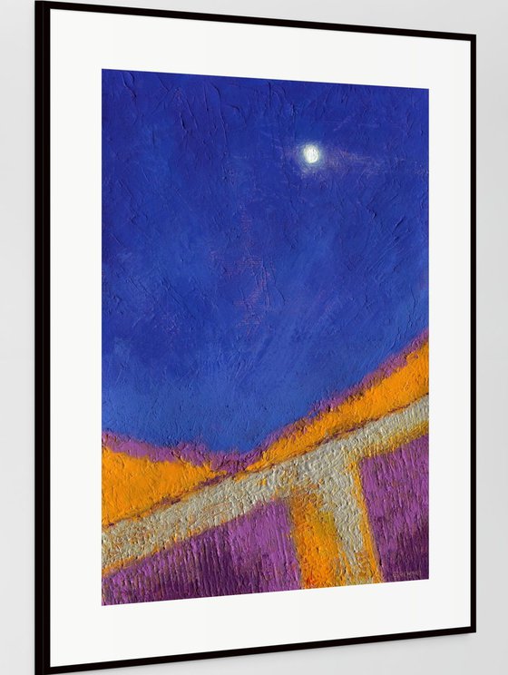 Ultramarine and Orange Abstraction