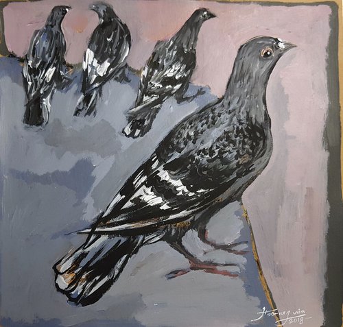 Pigeons 2 by Jamaleddin Toomajnia