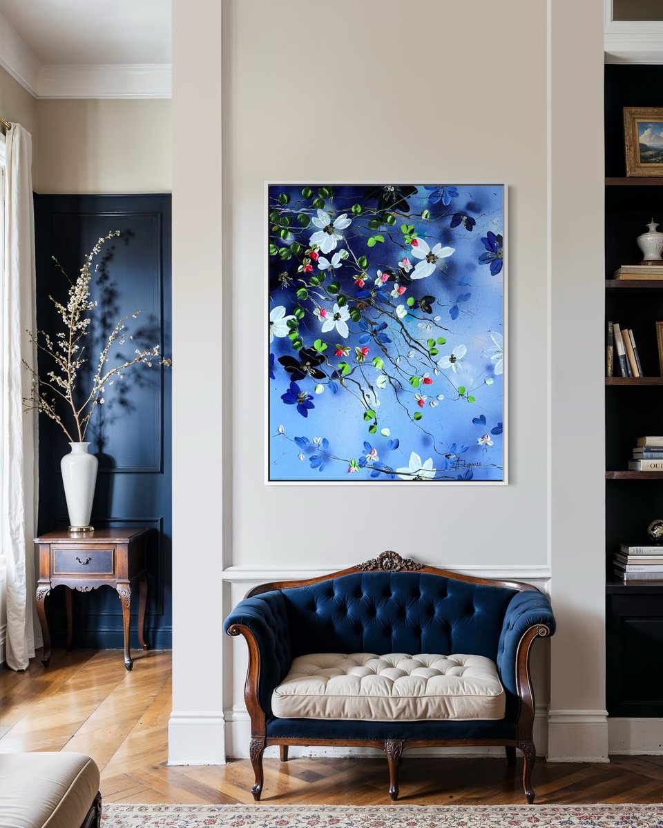 Blue Canopy By Anastassia Skopp, 30 X 37, Artwork For Sale On Artfinder