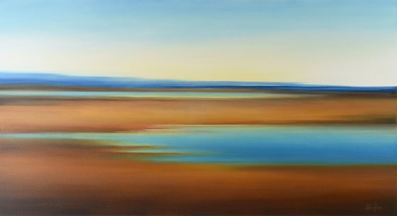 Sauvie's Gold - Colorful Abstract Landscape