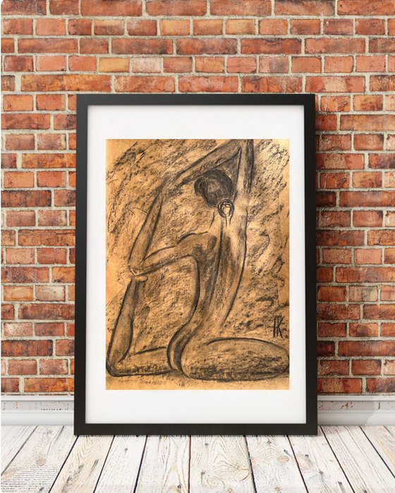 Nude Yoga Girl - Original Art