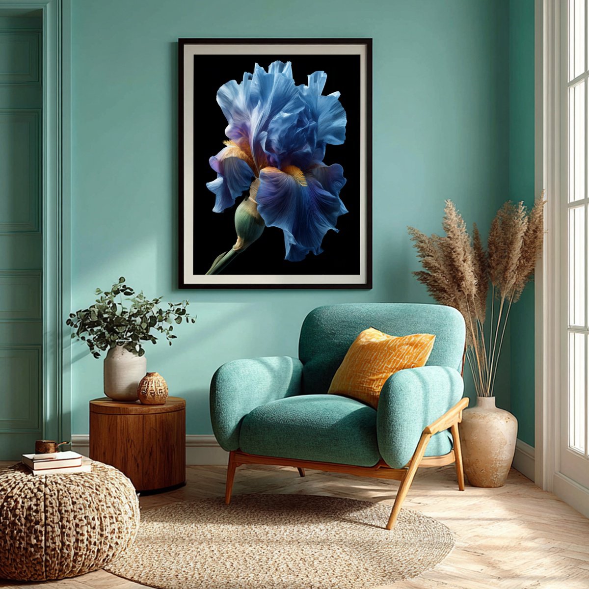 Photorealistic Botanical Photograph By Michael Filonow, 26 X 32", Celestial Iris, Original Artwork