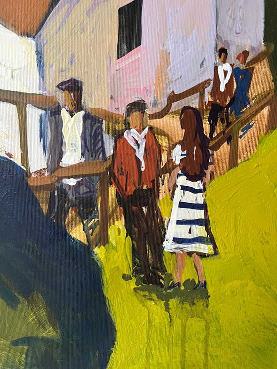 Houses Bathed in Light