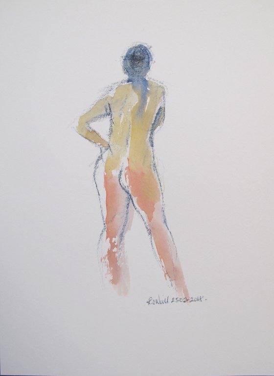 Standing female nude