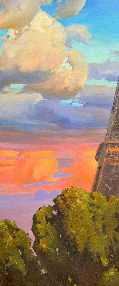 Paris Sunset by Evgeniia Mekhova