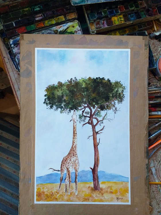 GIRAFFE  26 x 43 cm