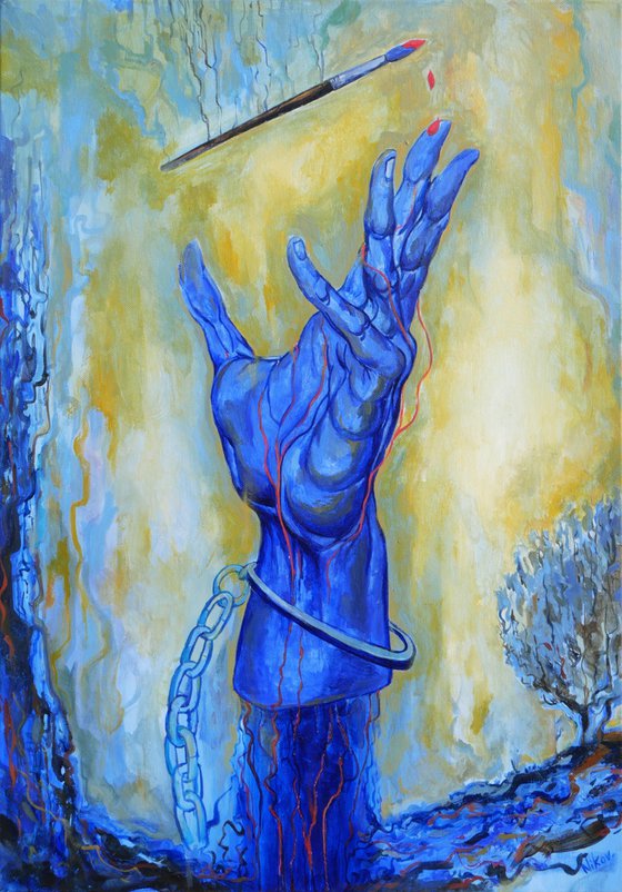 Reach the Creativity - Acrylic painting 50x70cm