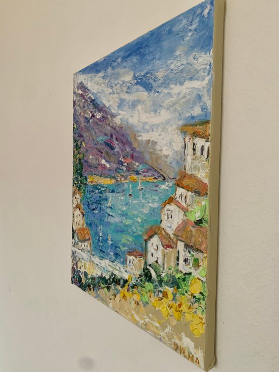 Italian village on the sea