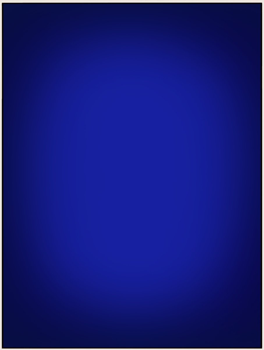 Organic Abstract Acrylic Painting By Jonas Peres, 30 X 39, Klein Ultramarine, I, Original Artwork