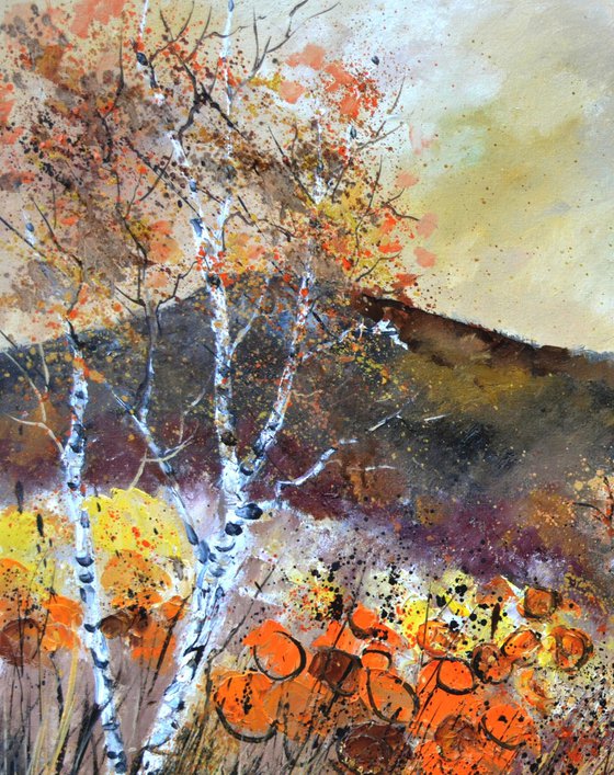Orange flowers in autumn- 8823