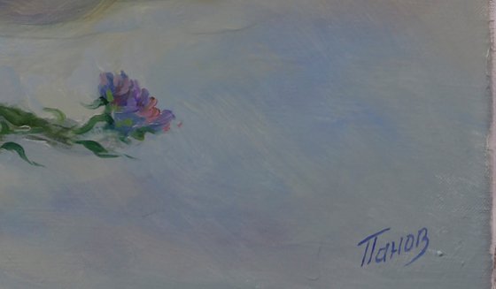 Flower bouqet in chinese vase
