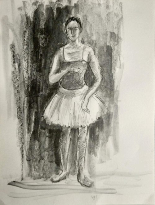 Ballerina Sketch 3 by Asha Shenoy
