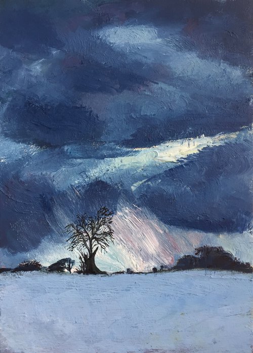 'Single Tree, Winter, Fife' by Stephen Howard Harrison