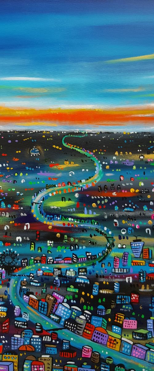 London in a parallel World from above by Maria Luisa  Azzini