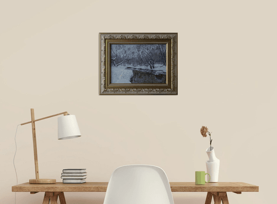 February in Kuzminki. The Churilikha River