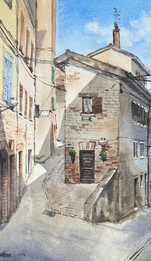 Narrow streets of Urbino by Maria Novikova