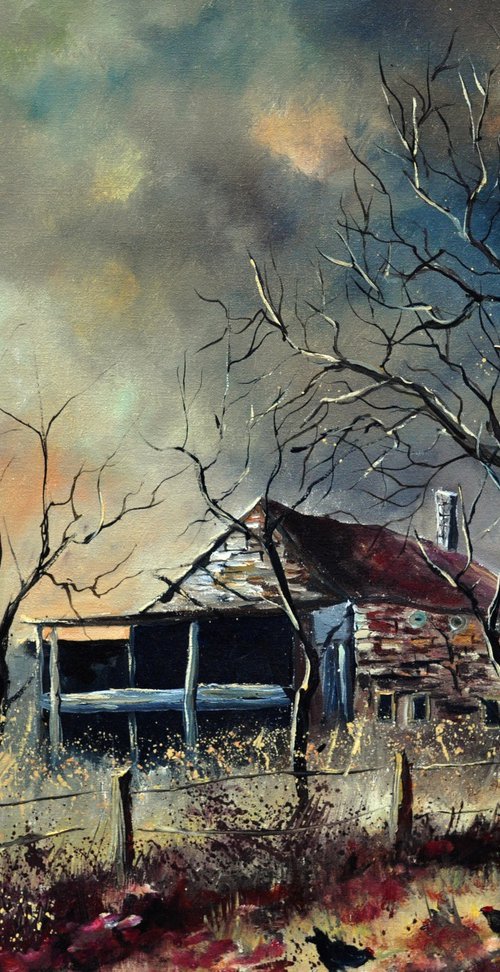Moody rural landscape in my countryside by Pol Henry Ledent