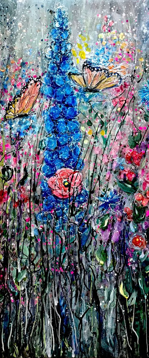 Pollock Meadow Commission by Lena Owens at OLena Art