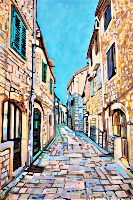 Mediterranean street /88 x 59 cm