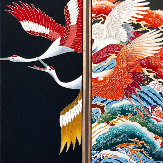 Cranes through Generations (Kimono)