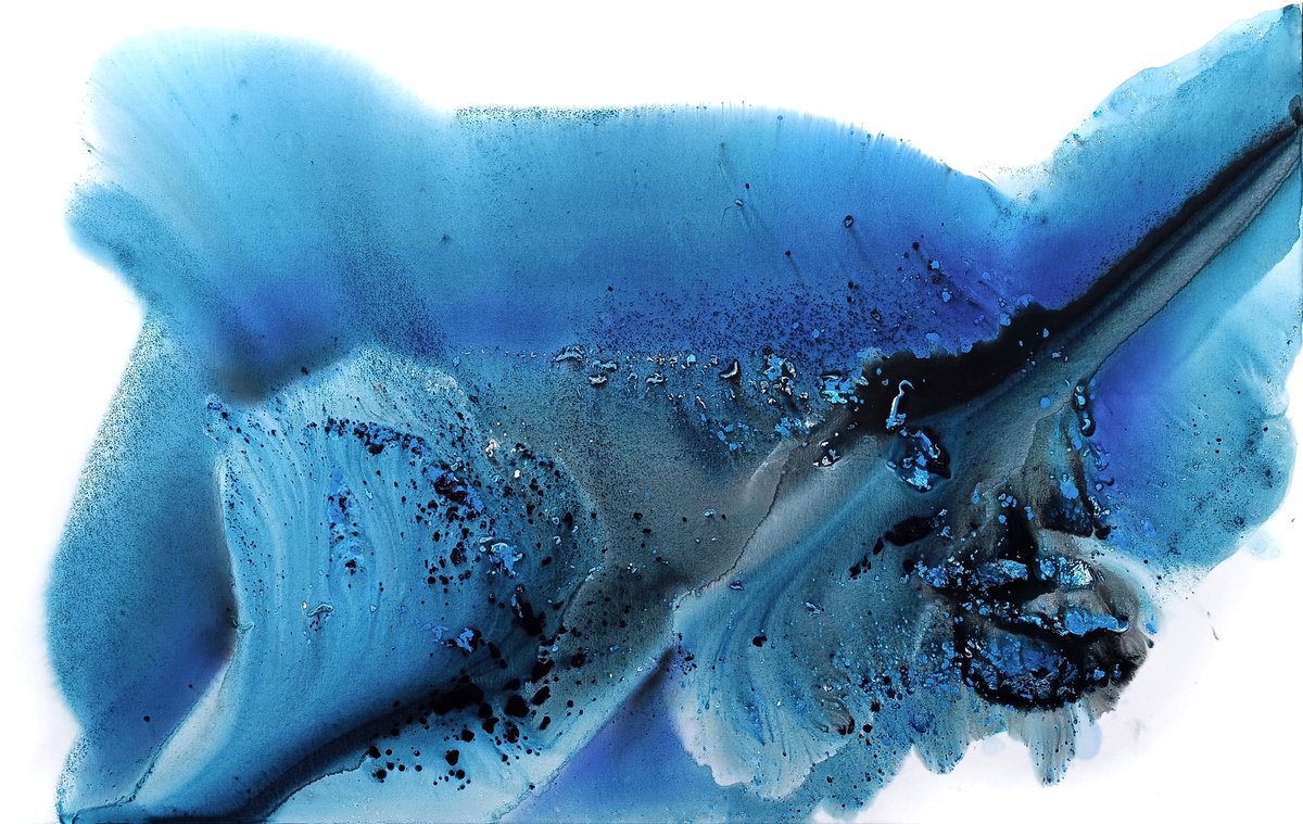 Abstract Landscape Acrylic Painting By Muriel Napoli, 63 X 39", Nature 410, Original Artwork