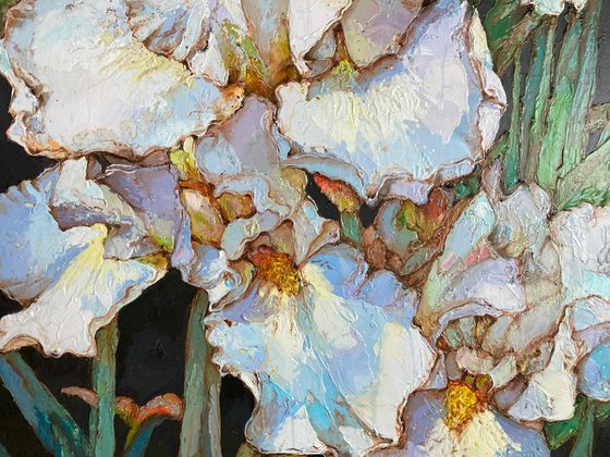 White irises.