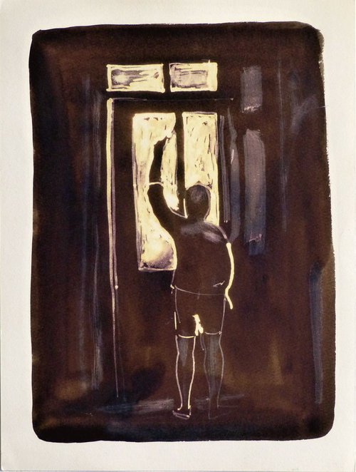 The Window, 24x32 cm by Frederic Belaubre