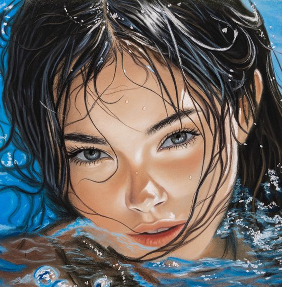 Swimmer brunette