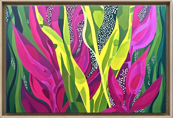 Tropical Leaves Dance #8 flower abstraction