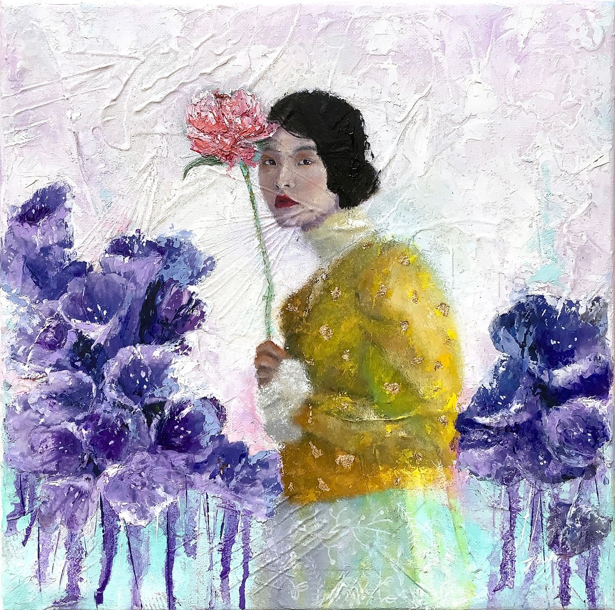 Woman with Flowers by Joule Kim