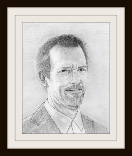 Hugh Laurie pencil portrait
