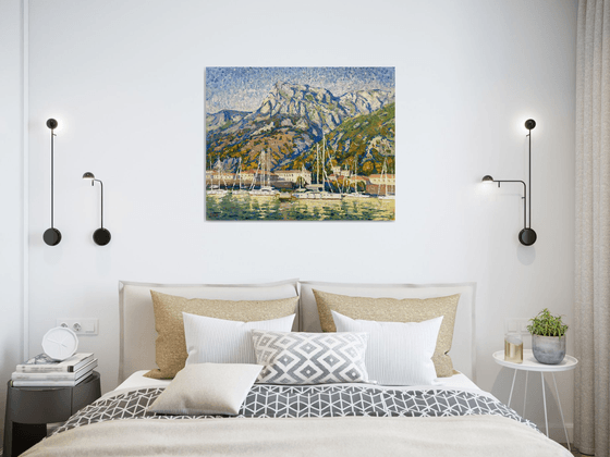 "Yachts at the pier"