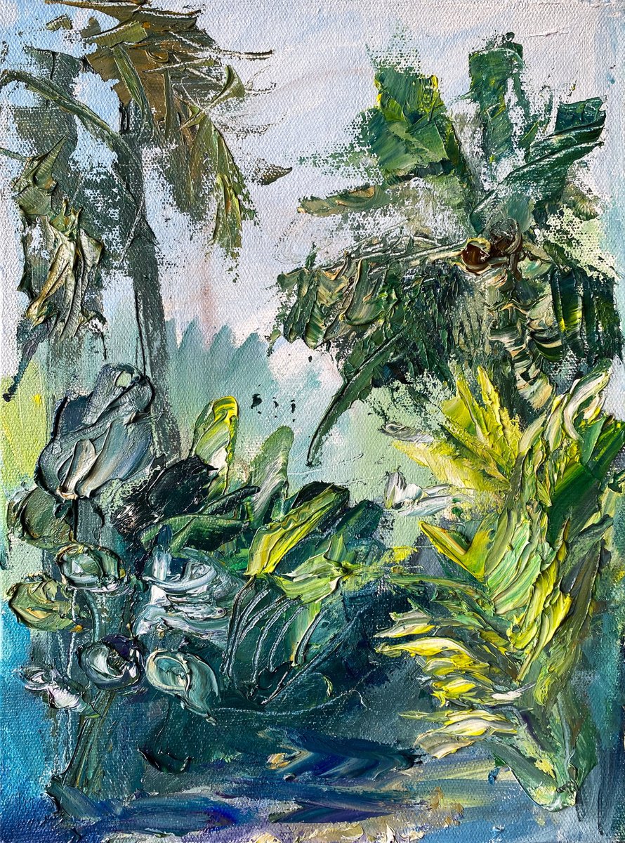 Bali Jungles Abstract Landscape By Mily Art, 12 X 16, Artwork For Sale On Artfinder