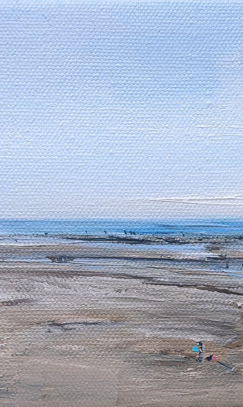 Blackpool beach miniature by Jo Earl