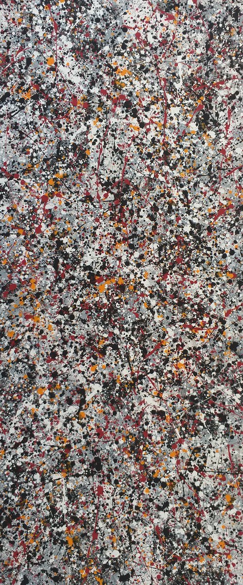 Abstract J.Pollock style acrylic by M.Y. by Max Yaskin
