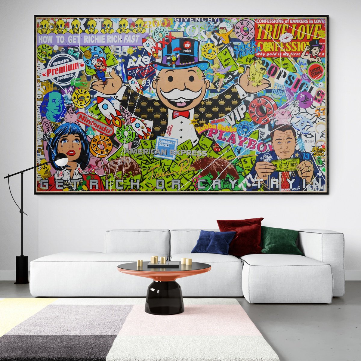 Urban And Pop Painting , Money Express By Franko, 98 X 59, Artwork For Sale On Artfinder