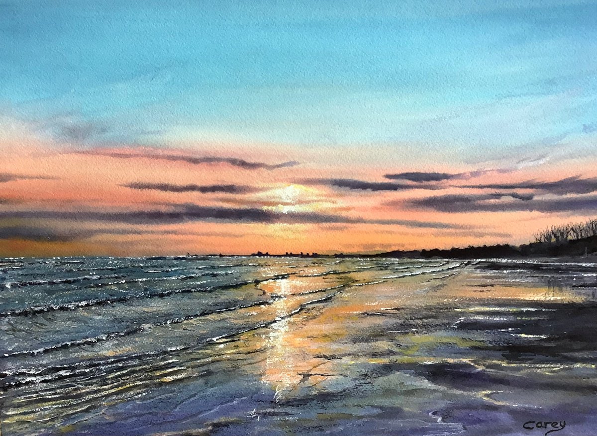 Coastal sunset by Darren Carey
