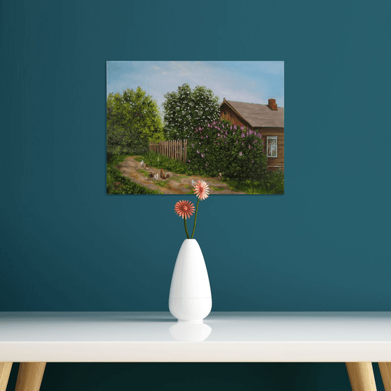 Country House with Chickens