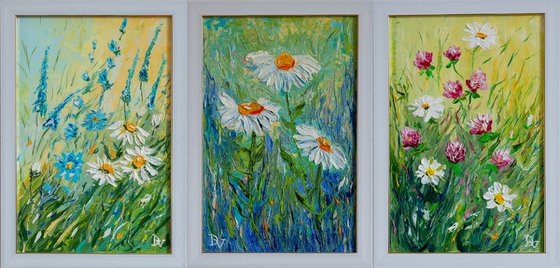Wild flowers (triptych)