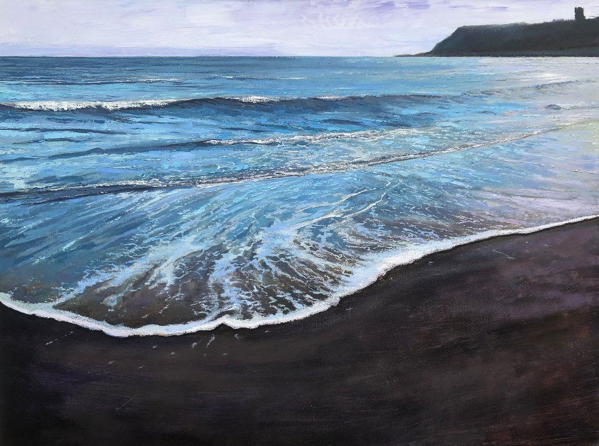 ’Edge of the Surf Zone’ Beach, Ocean, Seascape, Oil Painting. by Simon Jones