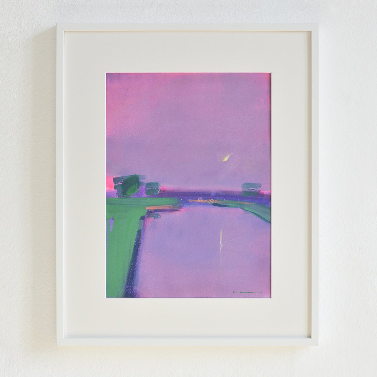 Impressionistic Landscape Painting By Igor Nekraha, 18 X 22, Evening Pond, Original Artwork