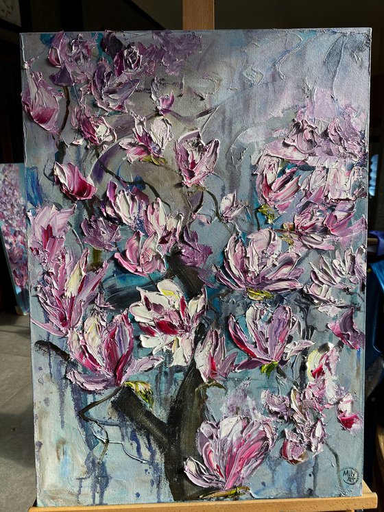 Magnolia Tree Oil Art